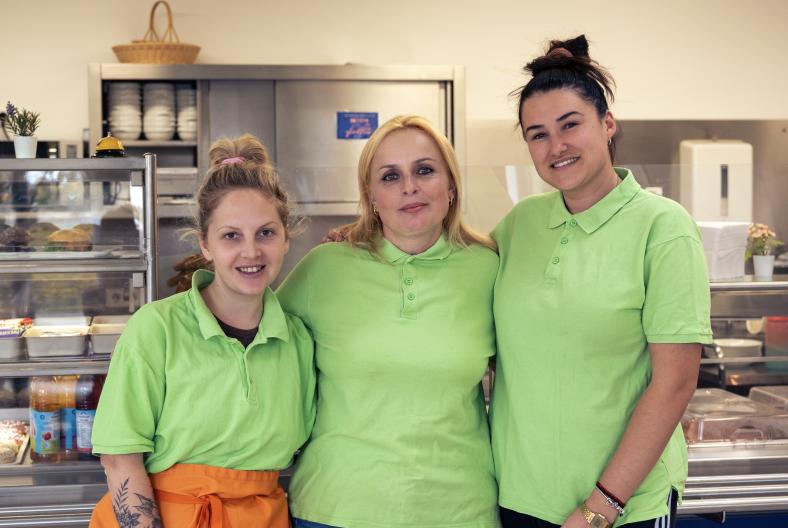 Unser Mensa-Team: Sandra, Anne und Hanna