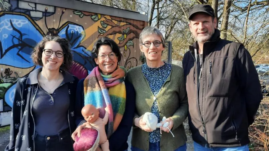 Gruppenfoto mit Katrin Singer, Dr. Mirka Stoll, Dr. Heike Kramer und Michael Spannring